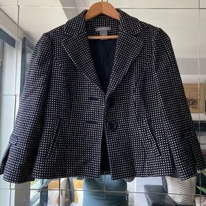 🇺🇸 Ann Taylor Wool Polka Dot Blazer 4P